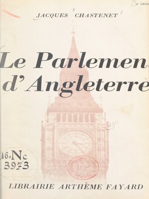cover image of Le Parlement d'Angleterre